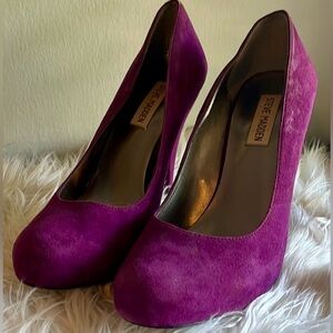 Purple Suede Steve Madden Stiletto Heels